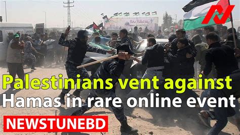 fuck hamas|Palestinians vent against Hamas in rare online event .